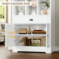 thumbnail image 6 of Homfa 79.9" Tall Bookcases with File Compartments, 6 Tier Wooden Bookshelf with Cabinet & Drawer for Office Living Room, White, 6 of 7