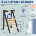 thumbnail image 6 of G TALECO GEAR Foldable Toddler Tower, Kitchen Kids Step Stool Helper, Standing Tower with 3 Adjustable Heights, Black&Nature, 6 of 8