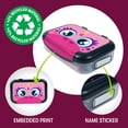 thumbnail image 3 of ZIPIT: Recycled Plastic Pencil Box - Pink Unicorn - Large Capacity Case, Character Stationery Organizer, School Supplies-Toy Holder, Snap Close, Kids, 3 of 10