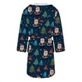 thumbnail image 5 of Women's Fleece Plush Robe Long Warm Plush Bathrobe Loungewear Jacket Printed Comfort Robe, 5 of 5