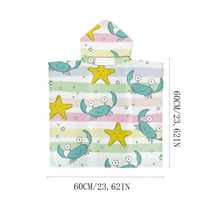 PEONAVET Kids Hooded Bath Towel, Large Bath Towels for Boys and Girls, Cute Cartoon Printed Bath Towel, Beach | Pool | Bath | Swim Towels for Baby Kids Ages 0-8