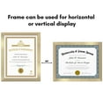 thumbnail image 5 of Americanflat 8.5x11 Diploma Frame - Document Frame with Shatter-Resistant Glass and Engineered Wood - Certificate Frame for Tabletop and Wall - Gold, 5 of 6