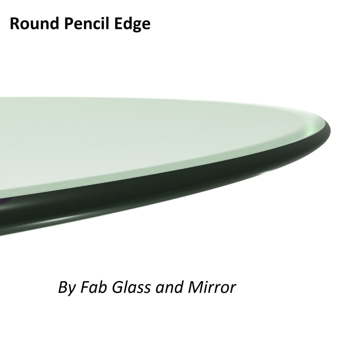 Fab Glass and Mirror Round Clear Glass Table Top with Flat Polish Edge Tempered 