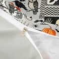 thumbnail image 4 of Homewish Collage Halloween Skeleton Twin Duvet Cover for Kids, Retro Pumpkin Crow Owl Twin Bedding, Gray Reversible, 2 Pieces, 1 Duvet Cover and 1 Pillowcase, 4 of 6