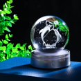 thumbnail image 3 of Lámpara LED Snow Globe Movdyka 3D con forma de bola de cristal con forma de delfín de 8 cm, 3 of 7