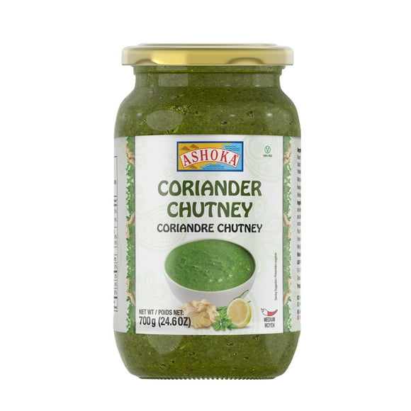 Ashoka Chutney Coriander in Glass Jar 700Gx6, Ashoka Chutney Coriander in Glass Jar 700Gx6