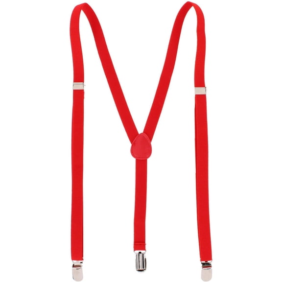 CTM Thin Adjustable Elastic Clip-End Y-Back Suspenders (Women)