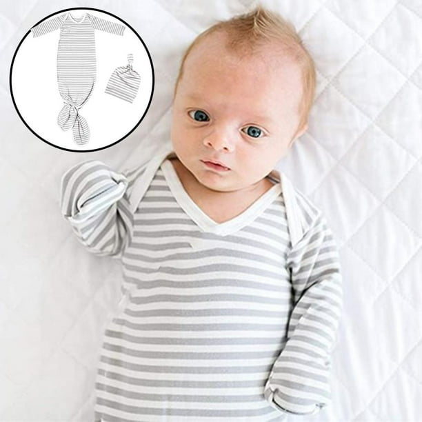 Manta de transpirable para bebé, bolsa de dormir suave y ligera, ropa unisex, adaptaciónción a edad de recién nacidos 0-3, -12 Raya gris yotijar Swaddle para dormir infantil