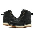thumbnail image 5 of SAFETY LOONG Moc Toe Work Boots for Men Steel Toe Comfortable Full Grain Leather Non Slip Wedge Outsole Construction 6" Workboots Black 11.5, 5 of 8
