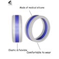 thumbnail image 5 of PULLIMORE Two-Tone Silicone Wedding Rings for Men Elegant and Affordable 8mm Silicone Rubber Wedding Bands (Size 9, 5 of 8