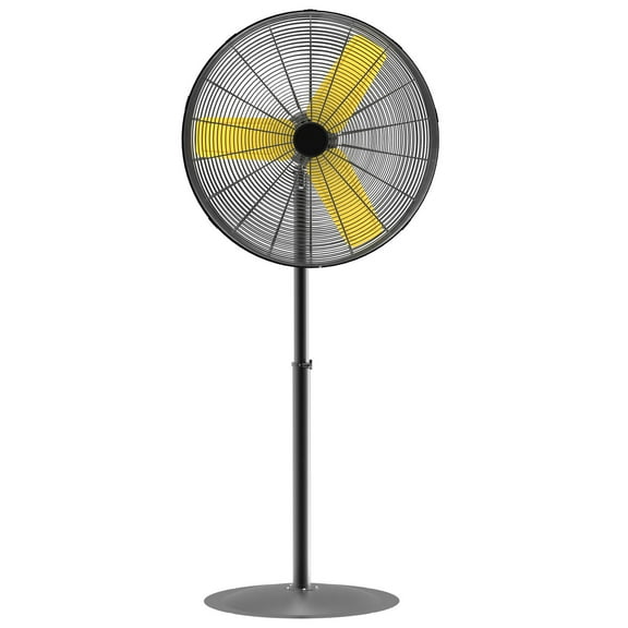 30" High Oscillating Industrial Fan, 3-Speed Professional Standing Fan, for Commercial, Warehouse, Garage, UL Listed