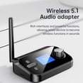 thumbnail image 4 of MUSICOZY Bluetooth Transmitter for TV, Audio Adapter Receiver for Home Stereo with Volume Control, On/Off Switch, LCD Display, 3.5mm Aux/Optical/Coaxial/TF Card, 4 of 7