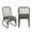 Black+ Gray, variant on Outdoor Dining Chairs, Patio Furniture, PE Wicker Rattan Chairs Set of 2 with Removable Washable Cushions, Hand-Woven Design and 400LBS Weight Capacity, for Garden Poolside, Gray