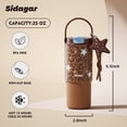thumbnail image 5 of Sidagar 26 fl oz Stainless Steel Insulated Water Bottle with Handle, Leakproof Straw Lid, Leopard Print, 5 of 9
