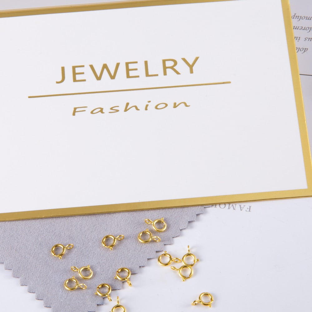 Lancharmed Gold Bracelet 14K Gold Plated Connecting Clasp Spring Clasp 20Pcs Open Loop 20Pcs Necklace Jewellery Clasp Necklace Extenders for Women 10 Dollar Gifts