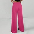 thumbnail image 3 of Women's High Waisted Wide Leg Sweatpants Casual Jogger Pants for Comfortable and Stylish Athletic and Leisure Activities,Hot Pink,L, 3 of 3