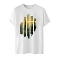thumbnail image 4 of Aobny Slim Fit T Shirts for Men White Casual Crew Neck Short Sleeve T-Shirts Pullover Graphic Summer Tops,M, 4 of 5