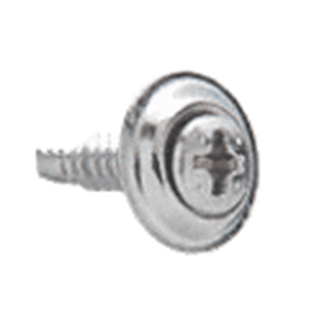 

CRL AV11450 Chrome 8 x 3/4 Oval Head Phillips Self-Drilling Screws with Countersunk Washers
