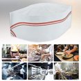 thumbnail image 4 of Lishi Disposable Paper Chef Hat Set - 50 Pcs, Adjustable Kitchen Cooking Cap for Food Restaurants (White-Red), 4 of 5
