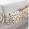 thumbnail image 2 of Cupcake Bed Skirt, Birthday Party Pattern with Balloons Boxes Cakes Kids Nursery Theme, Elastic Bedskirt Dust Ruffle Wrap Around for Bedding Decor, 4 Sizes, Multicolor, by Ambesonne, 2 of 2