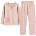 thumbnail image 1 of REDHOTYPE Mode Fantaisie Floral Pyjama Femmes Printemps Automne Maman Manches Longues Coton Col Rond Femmes Automne Grande Taille Homewear Costume, 1 of 2