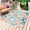 Teal Blue Red, variant on Coastal Beach Outdoor Rug 3x5 Ft - Reversible Patio Rug Outdoor Camping Rugs, Nautical Summer Coral Starfish Shell Washable Indoor Outdoor Area Rugs, Non-Slip Outdoor Carpet Runner for Deck/Porch