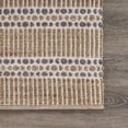 thumbnail image 2 of 9â€™ x 12â€™ Tan and Gray Detailed Stripes Area Rug, 2 of 9