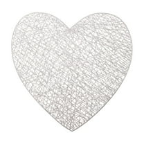 Elainilye Placemats Set Hollow Design PVC Non-Slip for Valentine's Day Holiday Kitchen Table Dining Decor