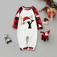 thumbnail image 2 of Odeerbi Christmas Pajamas for Family Holiday Long Sleeve Initial Name Family Christmas Pajamas Matching Sets Baby Printed Home Wear Two-Piece Sleepwear Xmas Family Matching PJs Set Red, 2 of 7