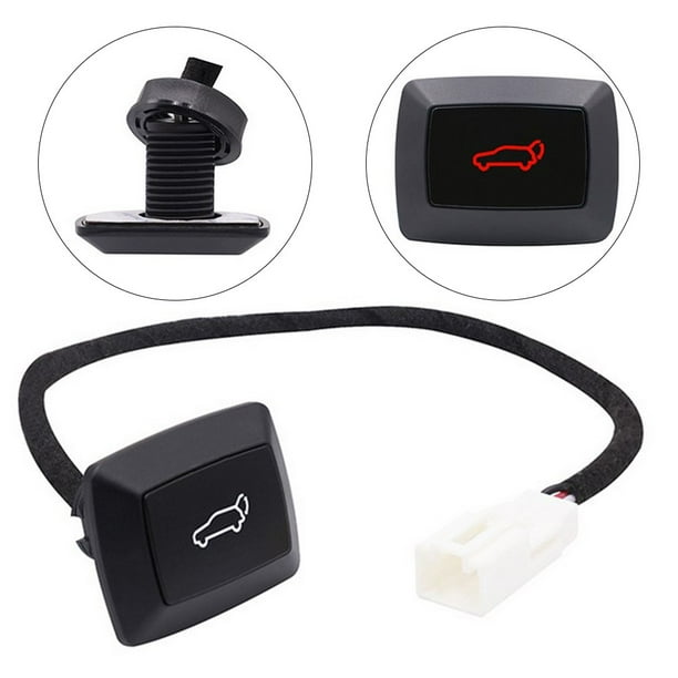 GLFILL 12V Led Tailgate Rear Trunk Electric Lock Switch Button Red Tail Lamp for Car