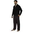 thumbnail image 2 of Ensemble de Pyjama pour Homme à Manches Longues avec Haut et Pantalon à Carreaux en Molleton, 2 of 4