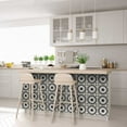 thumbnail image 6 of Mi Alma Removable Vinyl Floral Black White Backsplash Tile Stickers, 24pcs, 6 of 10