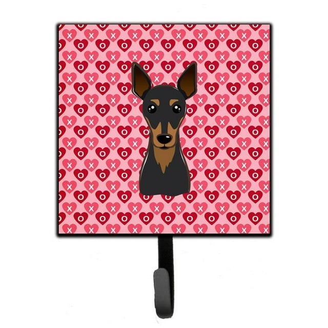 Carolines Treasures BB5310SH4 Min Pin Hearts Leash or Key Holder