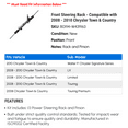 thumbnail image 2 of Front Steering Rack - Compatible with 2008 - 2010 Chrysler Town & Country 2009, 2 of 2