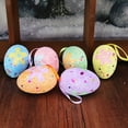 thumbnail image 6 of Fiaya Women Easter Egg Hanging Ornament Set, 6 Pieces Colorful Foam Egg Pendant, Mini DIY Crafts for Easter Home Party Supplies Decoration (2.36×1.57inch-B), 6 of 8
