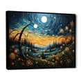 thumbnail image 2 of Designart "Meadow Bold Horizon painting" Landscapes Floater Framed Wall Art Living Room, 2 of 7