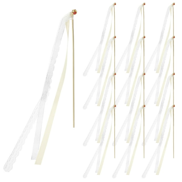 20pcs Wedding Fairy Sticks Ribbon Fairy Wands Fairy Sticks Streamers Wedding Party Decor