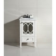 thumbnail image 3 of Paige 20 Inch Contemporary Bath Vanity In Soft White With White Engineered Quartz Marble Top, 3 of 7