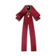 thumbnail image 3 of Broche de pajarita Yinane de cinta s preatadas rojo para dama, 3 of 8
