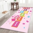 thumbnail image 3 of Hopscotch Kids Runner Rug Soft Plush Play Mat Non-Slip Garden Numbers Collection Educational & Fun Throw Rugs for Boys&Girls Playroom Bedroom Best Gift, 3 of 4