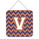 thumbnail image 1 of "Treasures Chevron Blue and Orange #3 Letter V Wall or Door Hanging Prints CJ1060-VDS66, 6"" H x 6"" W" Caroline's Treasures CJ1060-VDS66, 1 of 1