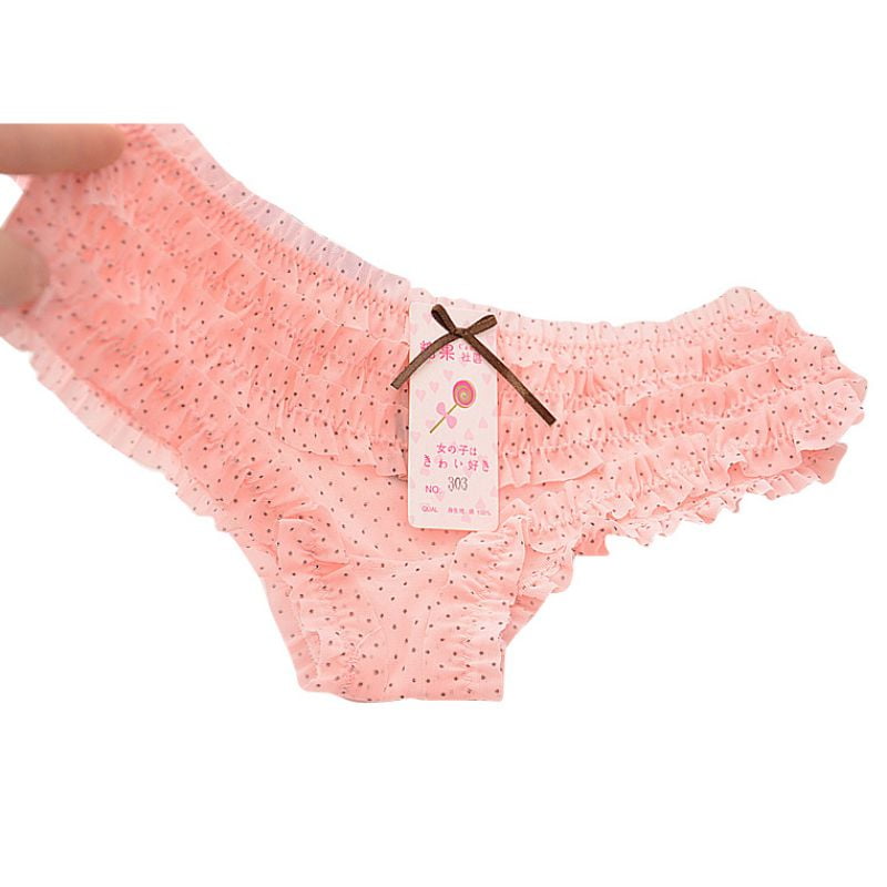 Ardorlove Women Lace Ruffles Sexy Women Briefs Panties Female