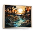 thumbnail image 2 of Designart "Harmonious River In Alcohol Ink II" Countryside Floater Framed Canvas Prints, 2 of 5