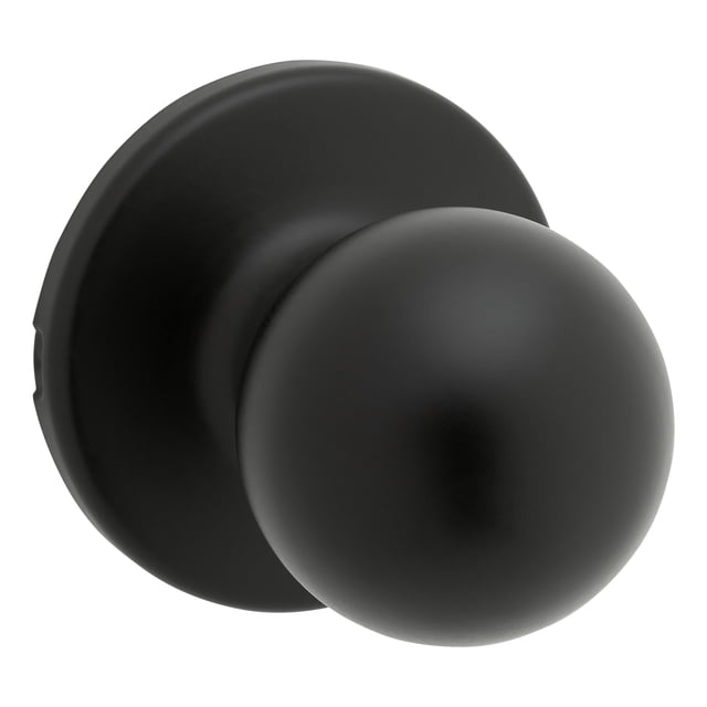 Polo Passage Knob Kwikset Traditional, negro mate, 4,45 cm
