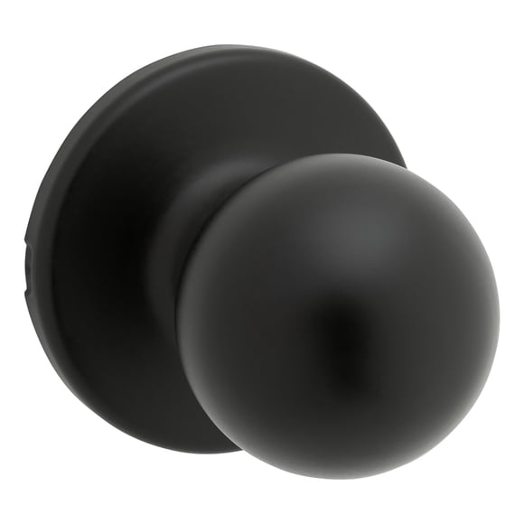 Polo Passage Knob Kwikset Traditional, negro mate, 4,45 cm