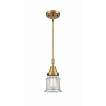 447-1S-BB-G182S Innovations Lighting Canton - 1 Light Stem Hung Mini Pendant In Industrial Style-11.13 Inches Tall and 6.5 Inches Wide-Brushed Brass