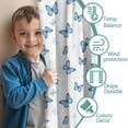 thumbnail image 3 of Butterfly and Watercolor Blue Pattern Insulated Teens Curtains Set Of 2, Bedroom Essentials, Toddler Room Decor 42"x54", 3 of 5
