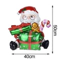 thumbnail image 4 of 5 globos navideños que incluyen una caja de regalo, globo de reno de Papá Noel, globo de bastón de caramelo rojo, globo de estrellas rojas y verdes, decoraciones navideñas, 4 of 5