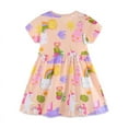 thumbnail image 2 of Emy Dola Little Girls 100% Cotton Short Sleeve Dress 2-8 Years Tollder Casual Summer Cartoon Dresses, 2 of 7