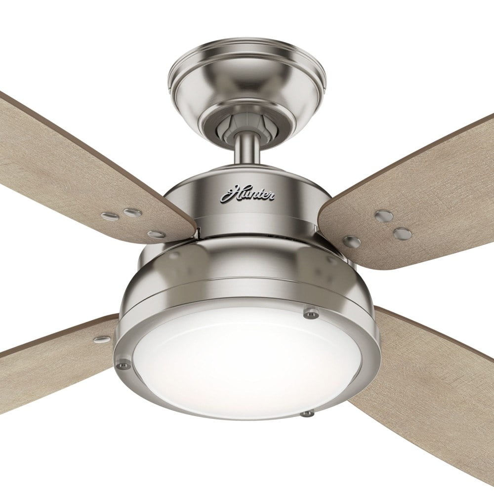 Hunter Fans - Aker 52 Inch Ceiling Fan with LED Light Kit and Pull Chain-Fresh